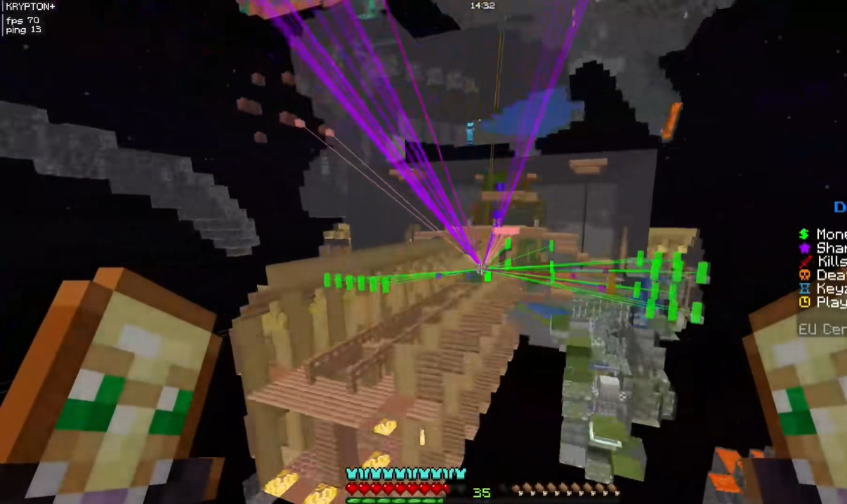 Krypton ESP & tracers in PvP